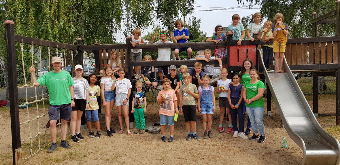 Frhliche Gesichter bei der Ferienfreizeit 2021 