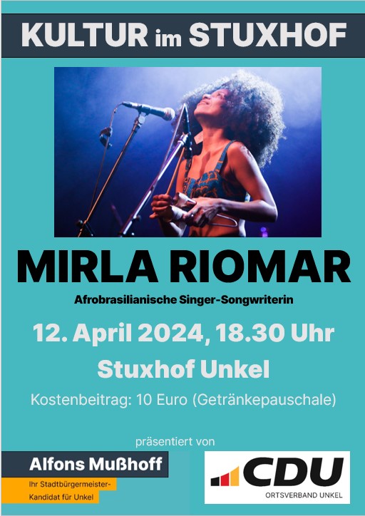 Mirla Riomar gastiert im Stuxhof Unkel (Foto: mirlariomarmusic)