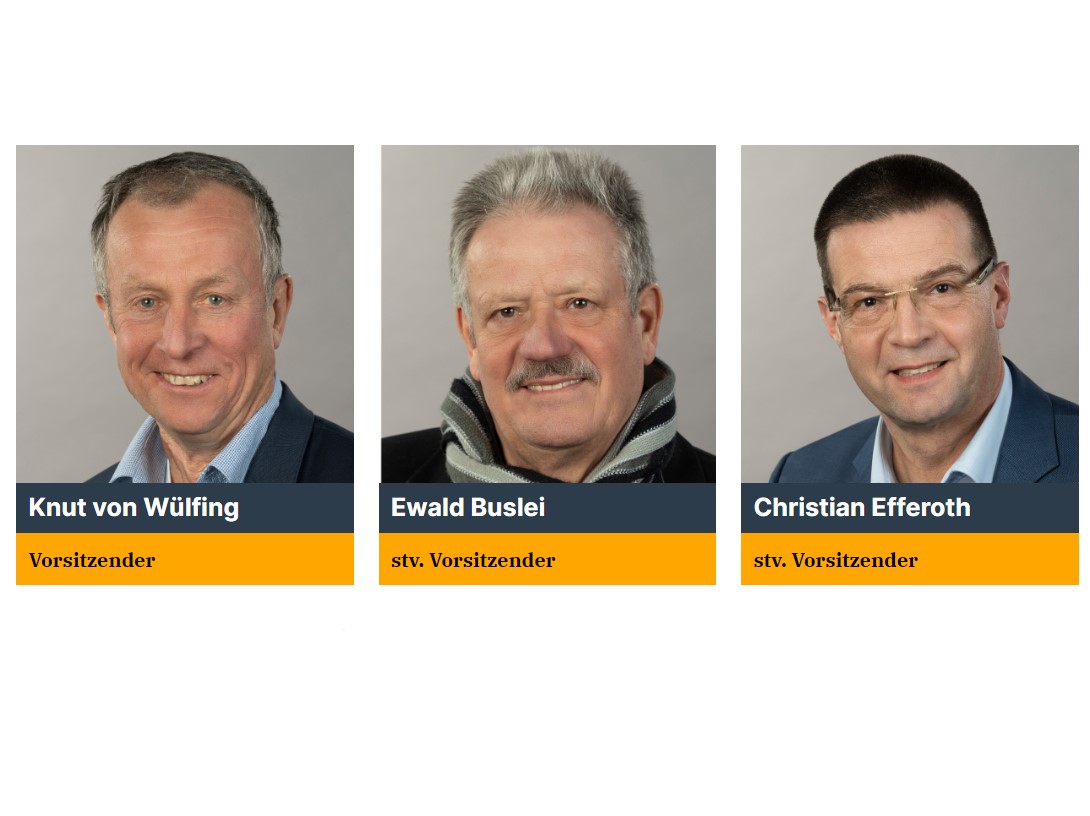 Knut von Wlfing, Christian Efferoth und Ewald Buslei bilden das neue Fhrungs-Trio der CDU Unkel